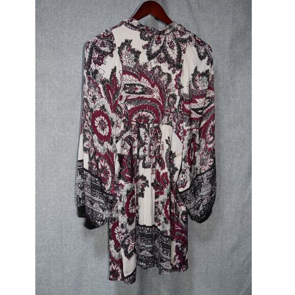 Free People Boho Floral Paisley Peasant Tunic Blouse Size Small - Picture 3 of 3